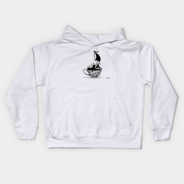 restless sea Kids Hoodie by MOKO